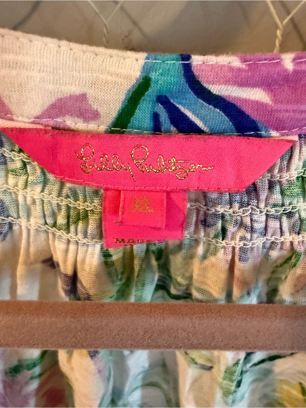 Lilly Pulitzer Pink-Accented Floral Top
